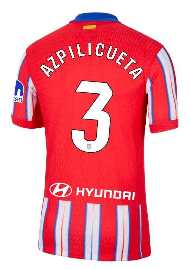 24-25 Atletico Madrid Home AZPILICUETA 3 Jersey (Player Version) 24-25 Atletico Madrid Home AZPILICUETA 3 Jersey (Player Version)