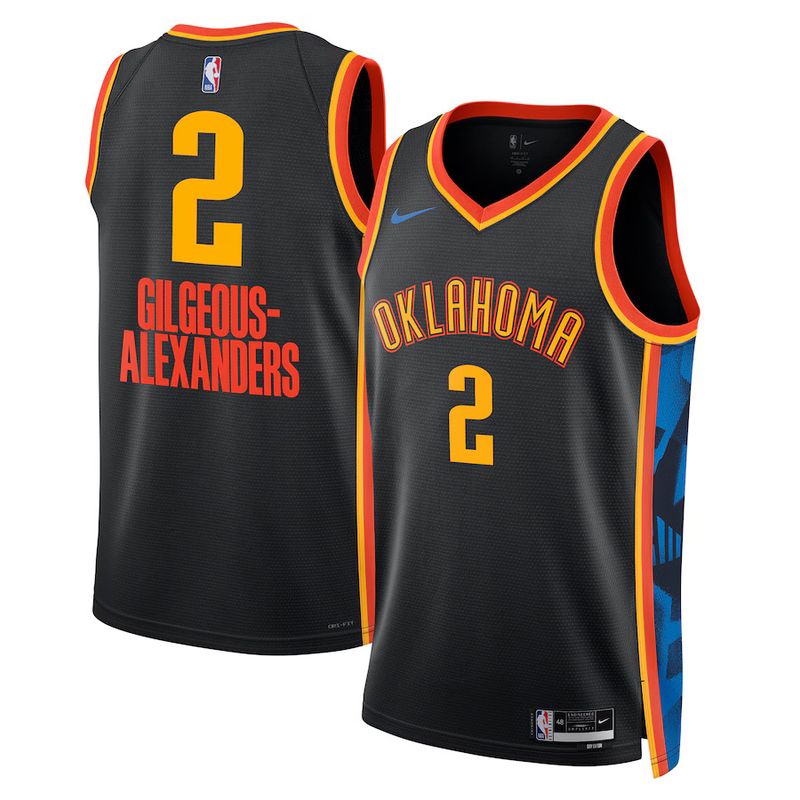 Oklahoma City Thunder Nike City Edition Swingman Jersey 2024 - Black - Shai Gilgeous-Alexander - Unisex