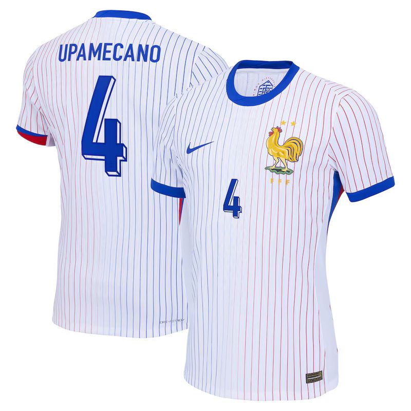 2024 France Upamecano 4 Away Jersey (Player Version)