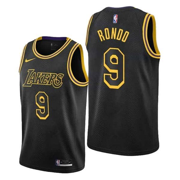 Los Angeles Lakers Black Mamba City Swingman Jersey Rajon Rondo 9
