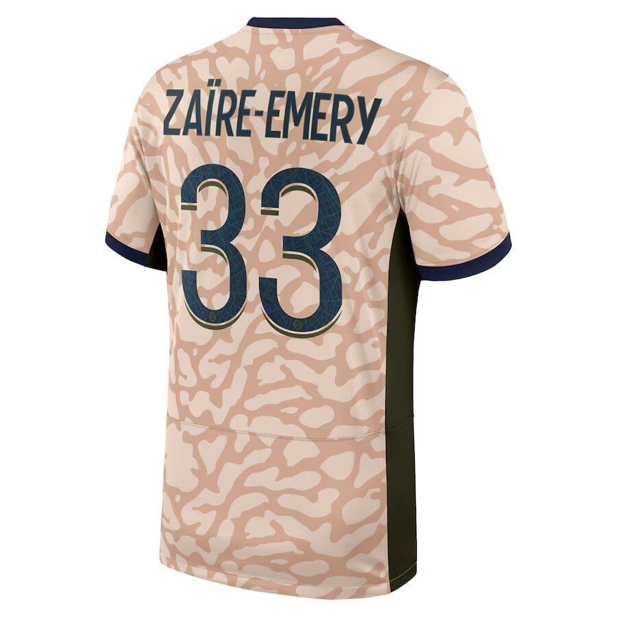 23-24 PSG Jordan Zaïre-Emery 33 Fourth Jersey 23-24 PSG Jordan Zaïre-Emery 33 Fourth Jersey
