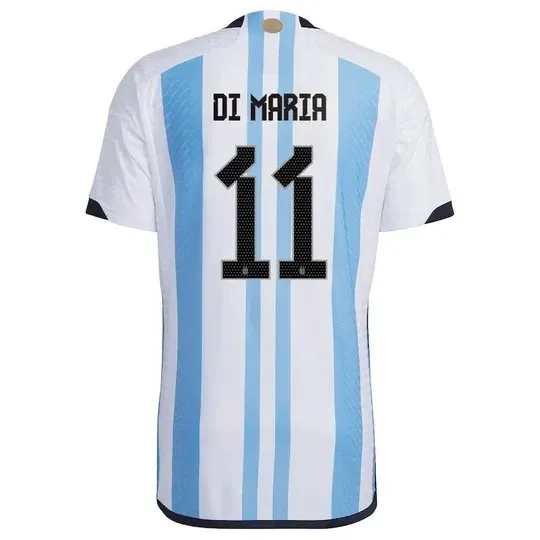 Argentina Three Star Champion Ángel Di María 11 World Cup Home Jersey 2022/2023  (Player Version) Argentina Three Star Champion Ángel Di María 11 World Cup Home Jersey 2022/2023  (Player Version)