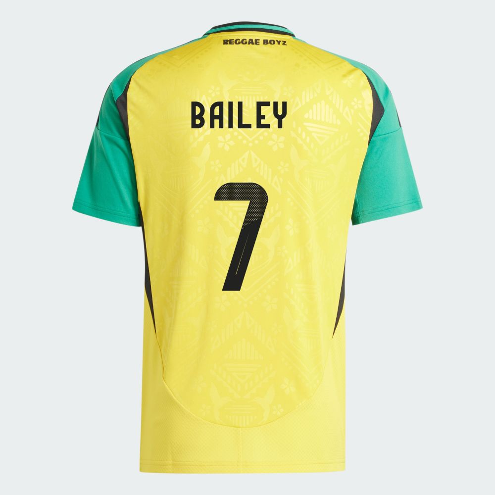 Jamaica Home Leon Bailey #7 Soccer Jersey 2024 Jamaica Home Leon Bailey #7 Soccer Jersey 2024