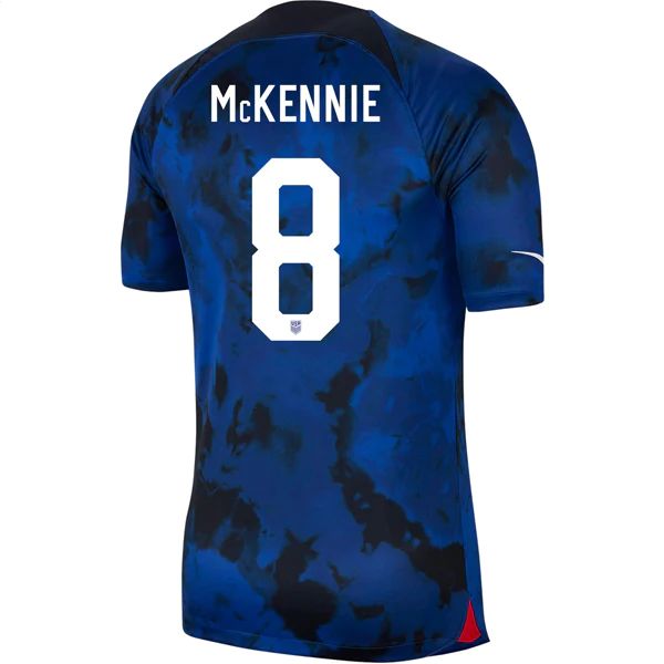 USA (USMNT) Away Weston McKennie #8 World Cup Blue Soccer Jersey 2022/2023 (Player Version)