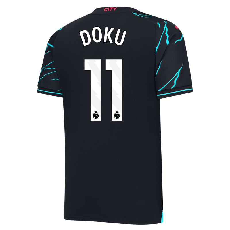 Manchester City Jérémy Doku #11 EPL Third Jersey 2023-2024