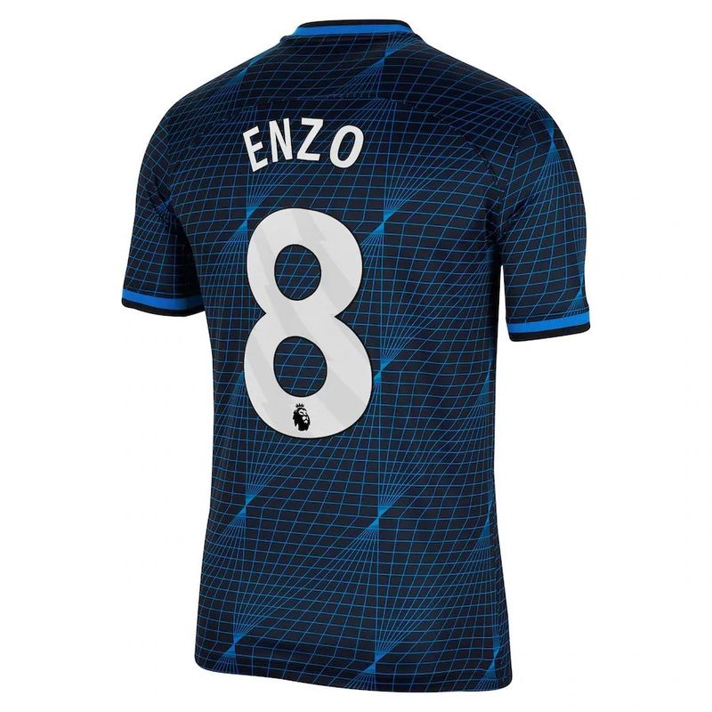 Chelsea Enzo Fernández #8 Away Jersey 2023/2024 with Infinite Athlete Sponsor