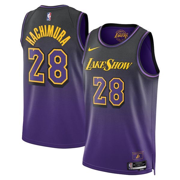 24-25 Los Angeles Lakers Purple City Edition Swingman Jersey Rui Hachimura 28