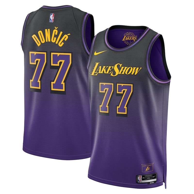 24-25 Los Angeles Lakers Purple City Edition Swingman Jersey Luka Dončić 77