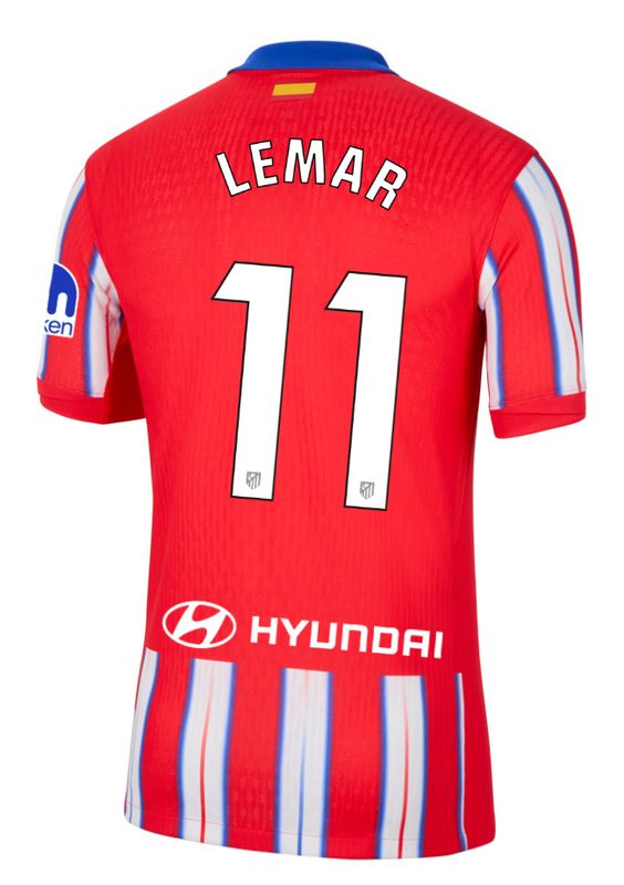 24-25 Atletico Madrid Home LEMAR 11 Jersey (Player Version)