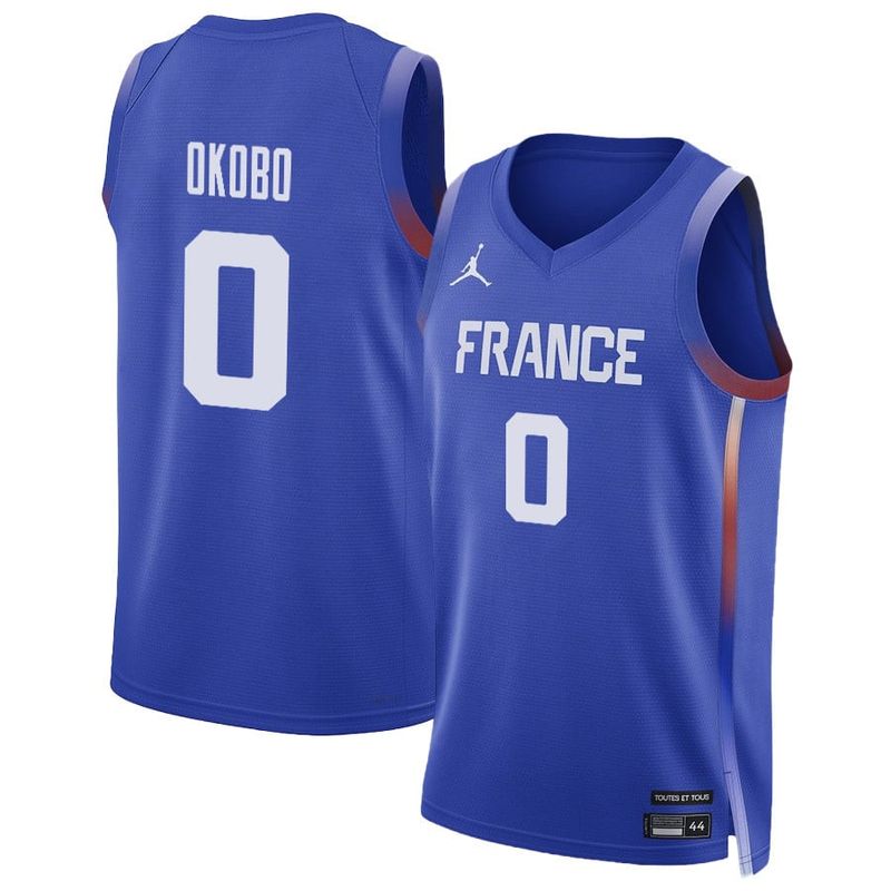 Elie Okobo 0 France Basketball 2024 Summer Olympics Player Limited Unisex Jersey - Royal