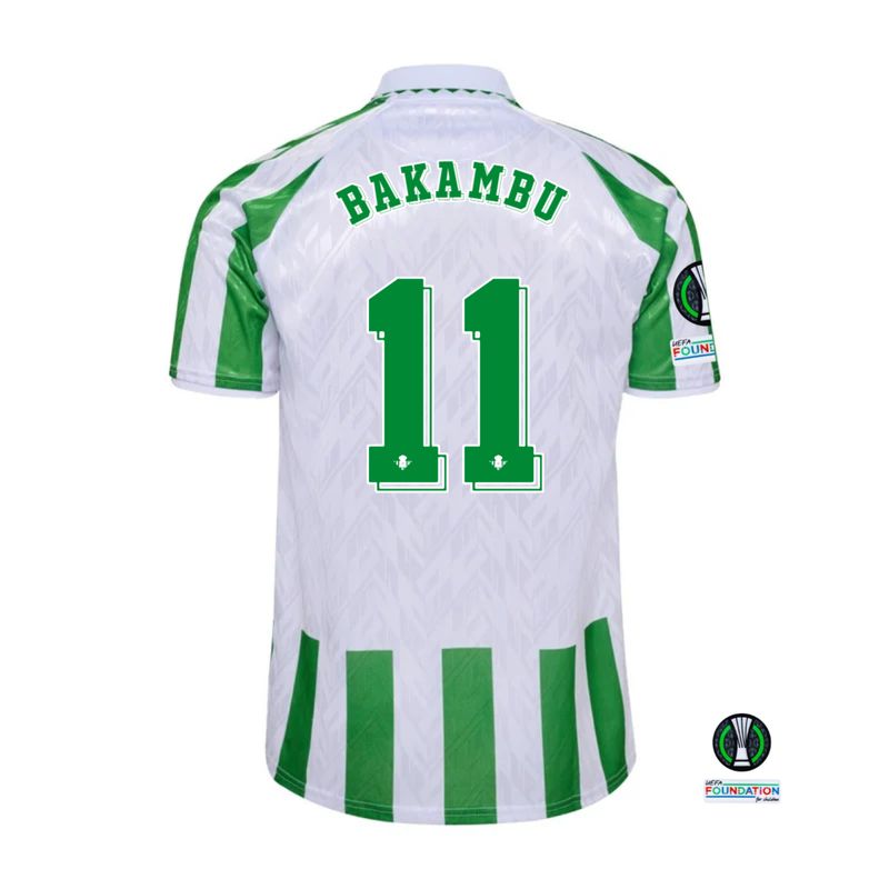 Real Betis Bakambu #11 Home Jersey 2024/25 Jersey 2024 With UEFA Conference League Patches