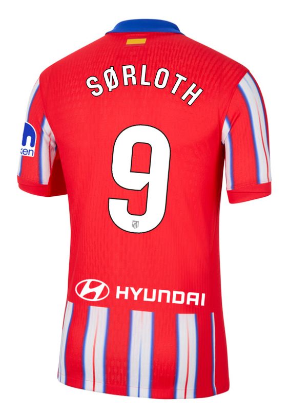 24-25 Atletico Madrid Home SØRLOTH 9 Jersey (Player Version)