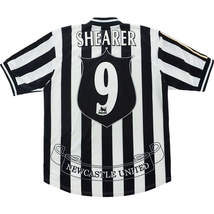 Newcastle United Home Alan Shearer 9 Retro Football Shirt 1997-1998 (Replica) Newcastle United Home Alan Shearer 9 Retro Football Shirt 1997-1998 (Replica)