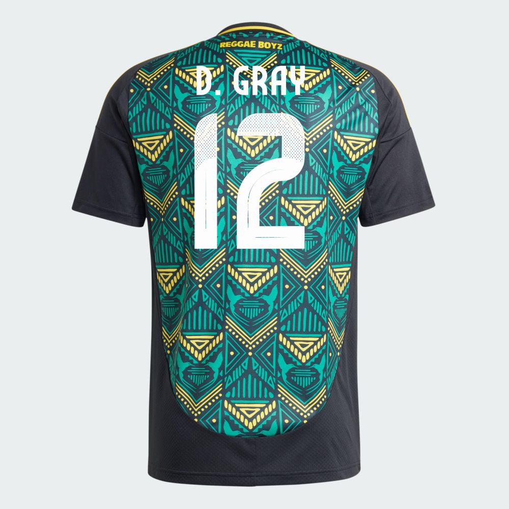 Jamaica Away Demarai Gray 12 Soccer Jersey 2024