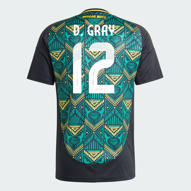 Jamaica Away Demarai Gray 12 Soccer Jersey 2024