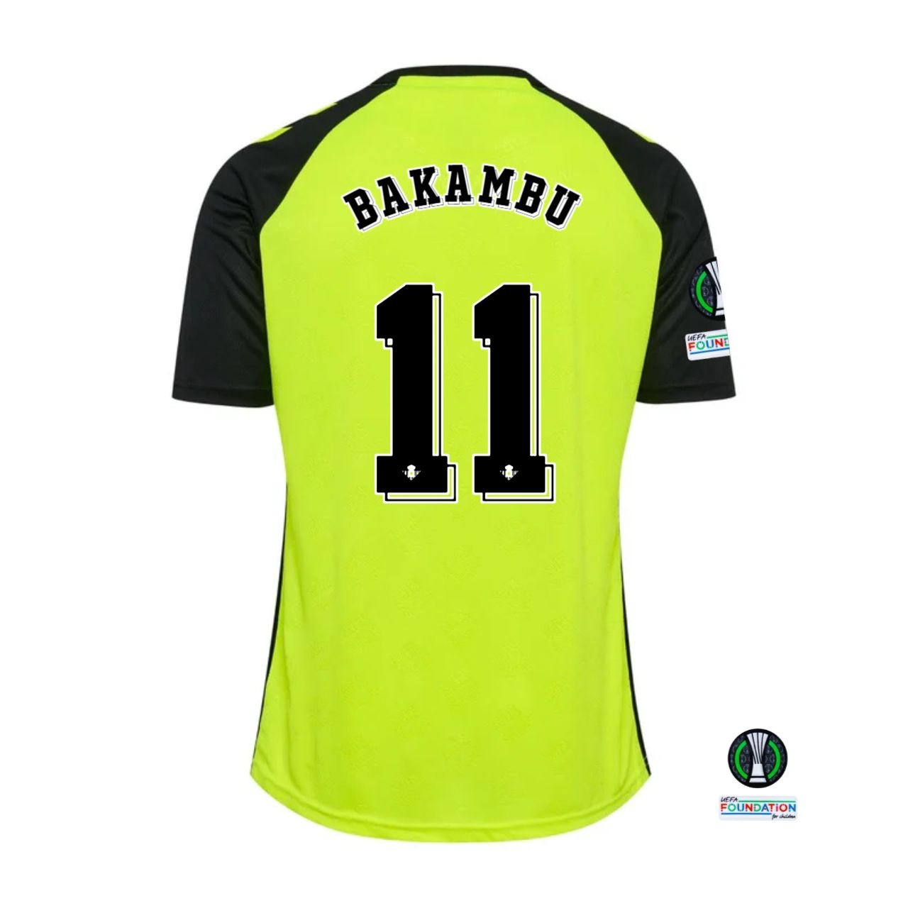 Real Betis Bakambu #11 Away Jersey 2024/25 Jersey 2024 With UEFA Conference League Patches