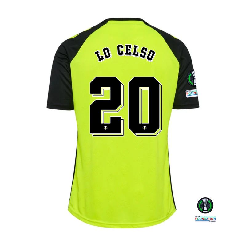 Real Betis Lo Celso #20 Away Jersey 2024/25 Jersey 2024 With UEFA Conference League Patches