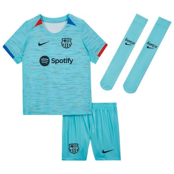 23-24 Barcelona Third Jersey Kids Full Kit