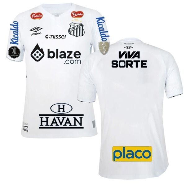 Santos FC Home Jersey with Copa Libertadores patch 2024/25 (Full Sponsor)