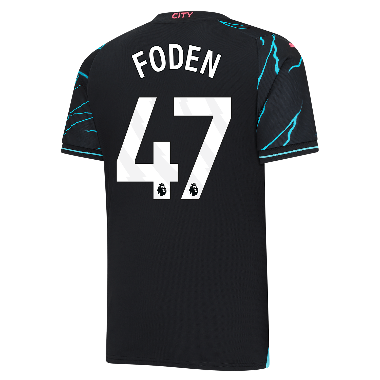 Manchester City Phil Foden  #47 EPL Third Jersey 2023-2024 Manchester City Phil Foden  #47 EPL Third Jersey 2023-2024