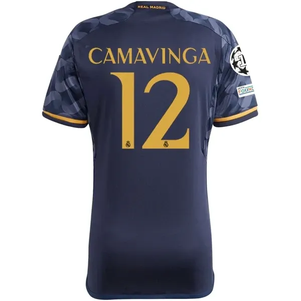 Real Madrid Eduardo Camavinga Away Jersey 2023/2024 With Champions League + Club World Cup Patches Real Madrid Eduardo Camavinga Away Jersey 2023/2024 With Champions League + Club World Cup Patches