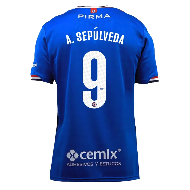 Cruz Azul  Carlos Angel Sepulveda 9 Home Jersey 2025/26 (Player Version)