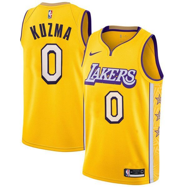 Los Angeles Lakers Gold Swingman Jersey Kyle Kuzma 0