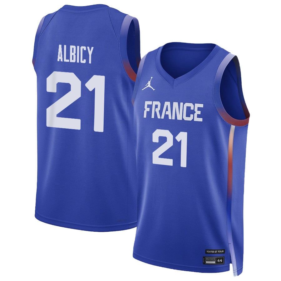 Andrew Albicy 21 France Basketball 2024 Summer Olympics Player Limited Unisex Jersey - Royal Andrew Albicy 21 France Basketball 2024 Summer Olympics Player Limited Unisex Jersey - Royal