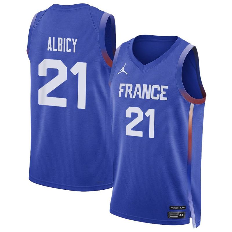 Andrew Albicy 21 France Basketball 2024 Summer Olympics Player Limited Unisex Jersey - Royal