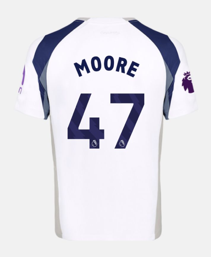 25-26 Tottenham Hotspur Home MOORE 47 Jersey