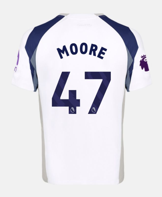 25-26 Tottenham Hotspur Home MOORE 47 Jersey