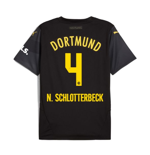 24-25 Borussia Dortmund Away N. Schlotterbeck 4 Jersey 24-25 Borussia Dortmund Away N. Schlotterbeck 4 Jersey