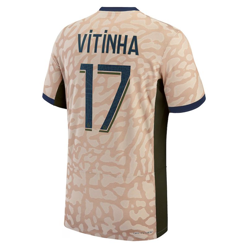 23-24 PSG Jordan Vitinha 17 Fourth Jersey (Player Version)