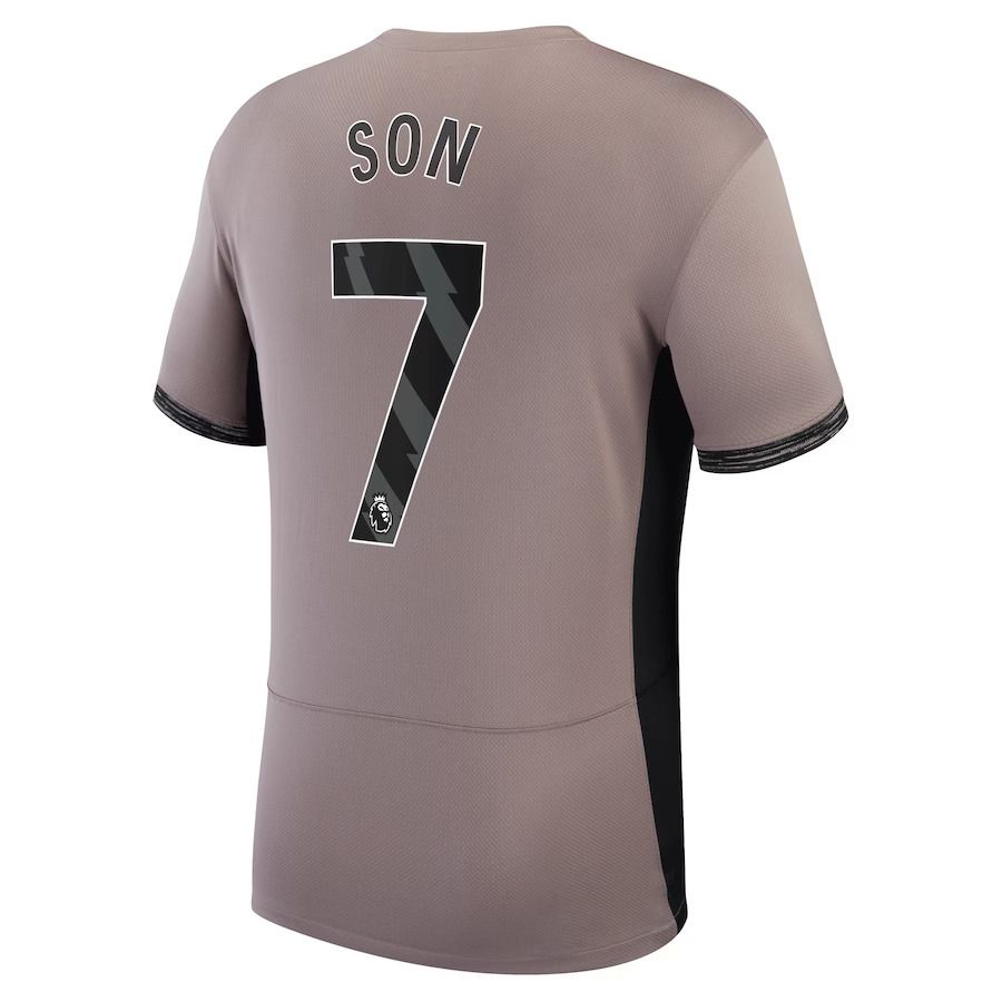 Tottenham Hotspur Son Heung-min #7 Third Soccer Tan Jersey 2023-2024 Tottenham Hotspur Son Heung-min #7 Third Soccer Tan Jersey 2023-2024