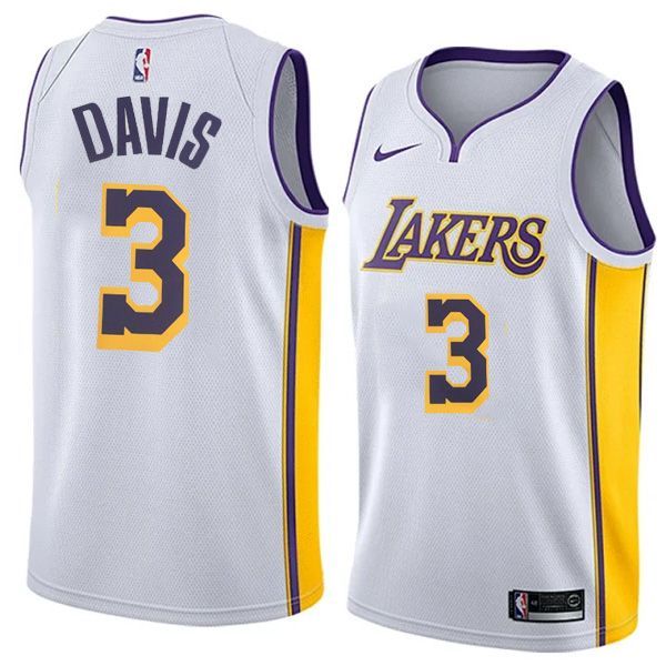 Los Angeles Lakers Nike White Swingman Jersey Anthony Davis 3