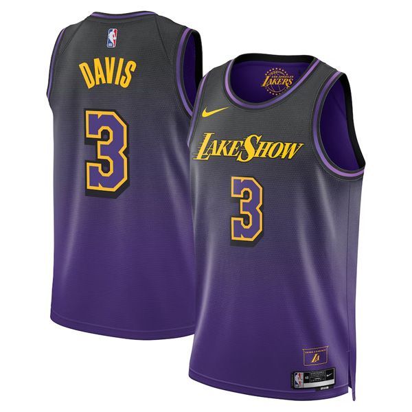 24-25 Los Angeles Lakers Purple City Edition Swingman Jersey Anthony Davis 3
