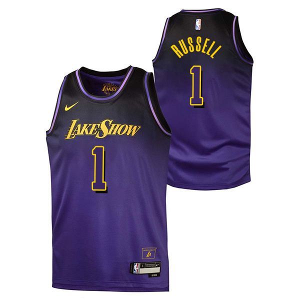 24-25 Los Angeles Lakers Purple City Edition Swingman Jersey D’Angelo Russell 1