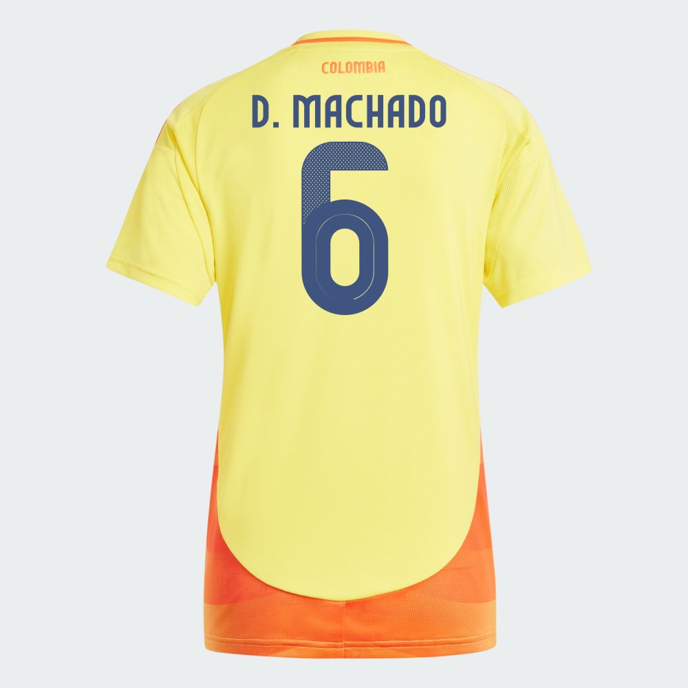 2024 Colombia D. MACHADO 6 Home Women's Jersey 2024 Colombia D. MACHADO 6 Home Women's Jersey