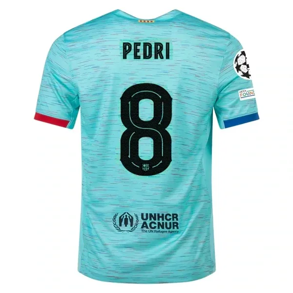 Barcelona Pedri Third Jersey 2023/2024 With Champions League Patches Barcelona Pedri Third Jersey 2023/2024 With Champions League Patches