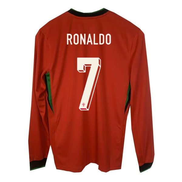 2024 Portugal Home Ronaldo 7 Long Sleeve Jersey