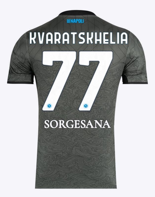 24-25 Napoli Third 77 Kvaratskhelia Jersey