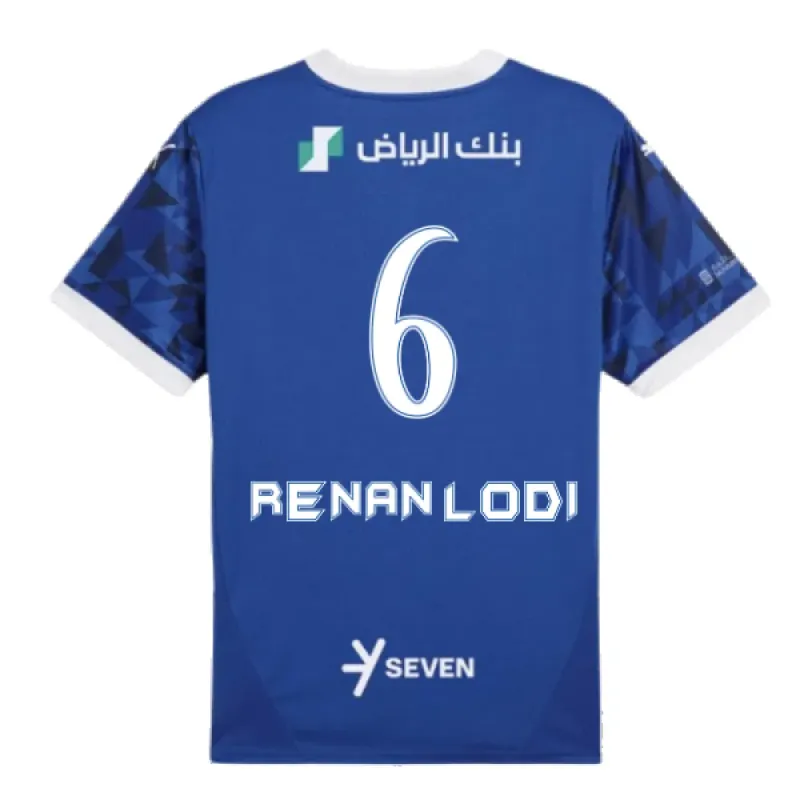 2024-2025 Al Hilal Home Renan Lodi 6 Jersey