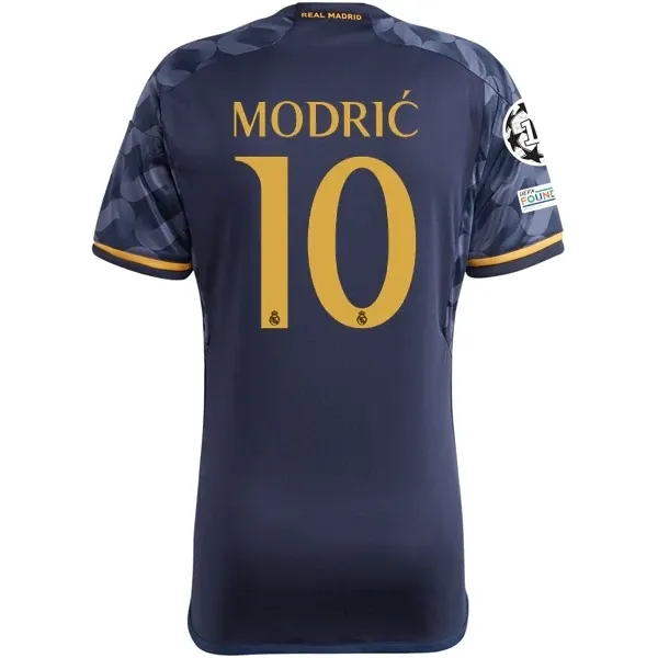 Real Madrid Luka Modric Away Jersey 2023/2024 With Champions League + Club World Cup Patches