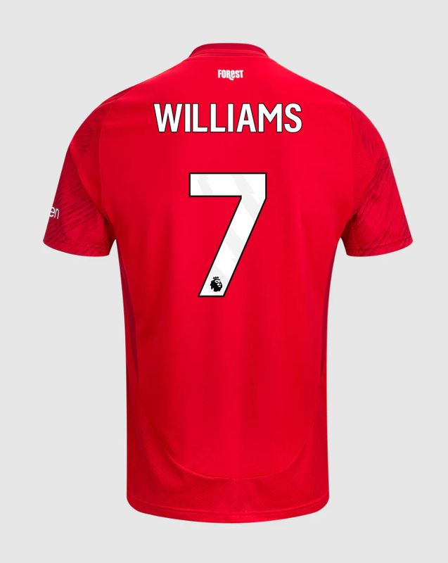 24-25 Nottingham Forest Home Williams 7 Jersey