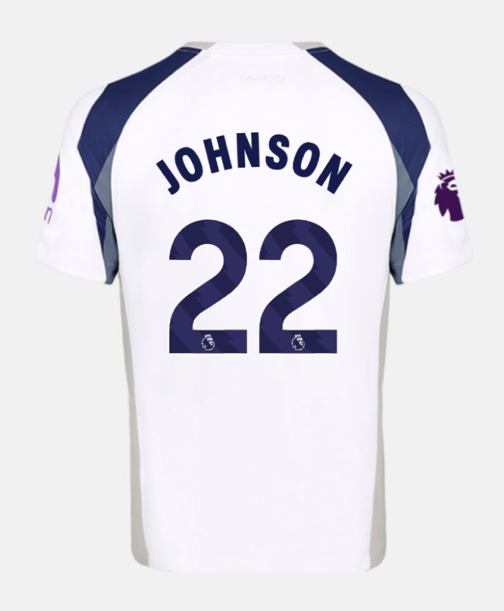 25-26 Tottenham Hotspur Home JOHNSON 22 Jersey 25-26 Tottenham Hotspur Home JOHNSON 22 Jersey