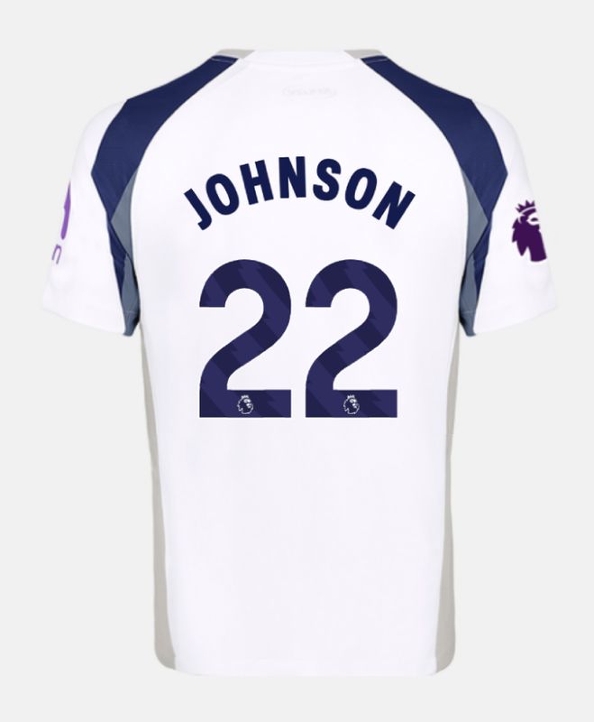 25-26 Tottenham Hotspur Home JOHNSON 22 Jersey