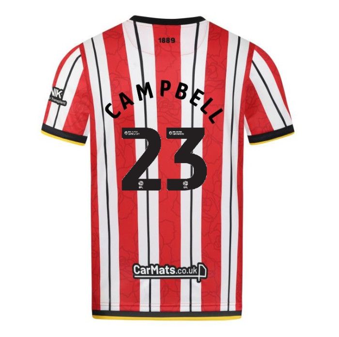 24-25 Sheffield United Home CAMPBELL 23 Jersey 24-25 Sheffield United Home CAMPBELL 23 Jersey
