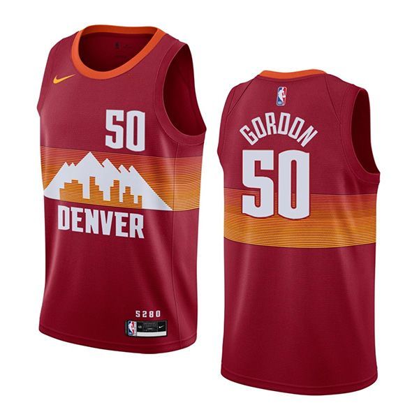 21-22 Mens Denver Nuggets Jamal Aaron Gordon 50 Red Swingman Jersey