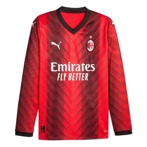 23-24 AC Milan Home Long Sleeve Jersey 23-24 AC Milan Home Long Sleeve Jersey
