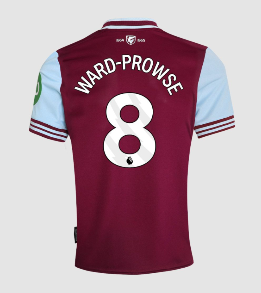 24-25 West Ham United Home WARD-PROWSE 8 Jersey 24-25 West Ham United Home WARD-PROWSE 8 Jersey